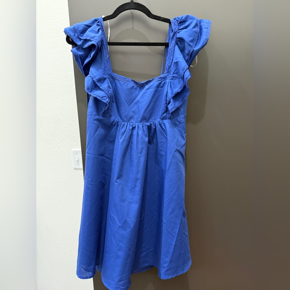 Lulu's Vibrant Blue Gathered Dress